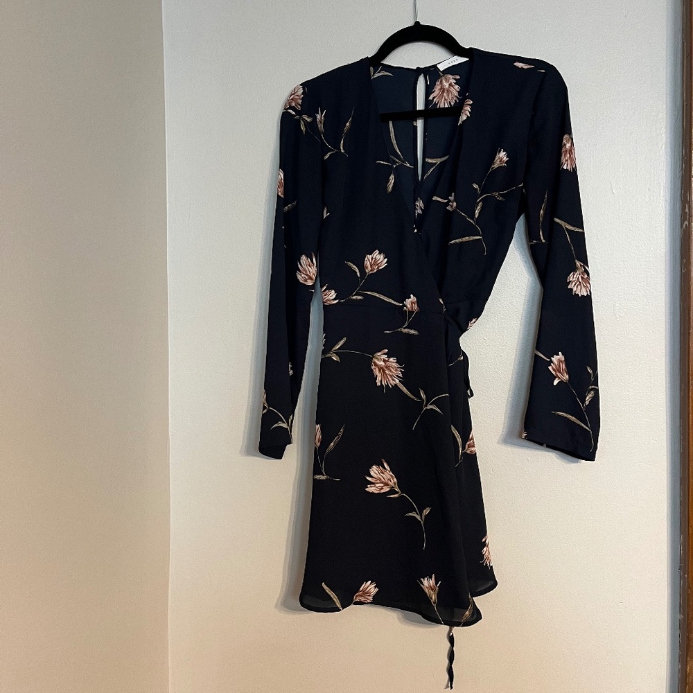 Long-sleeve Wrap Dress